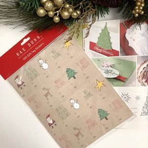 New Rae Dunn 100 Christmas Gift Tag Sticker